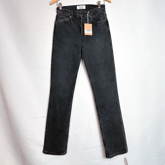 NWT REFORMATION Liza High Straight Button Fly Jean in Yuma 27 - Picture 2 of 8